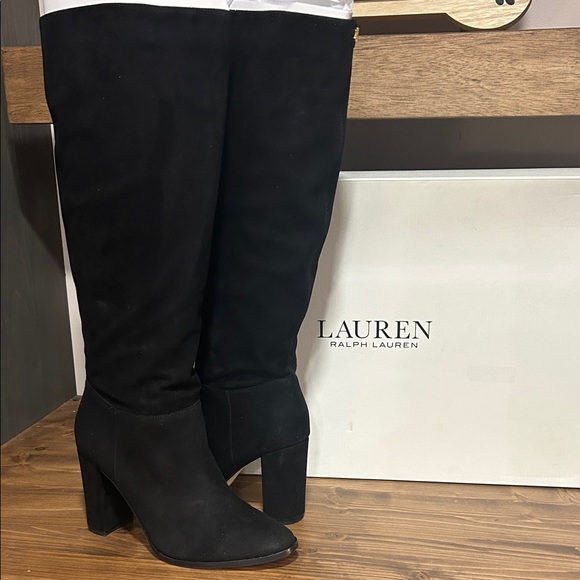 Lauren Ralph Lauren Shoes - Lauren Ralph Lauren Over the Knee Black leather Boots new in box size 10